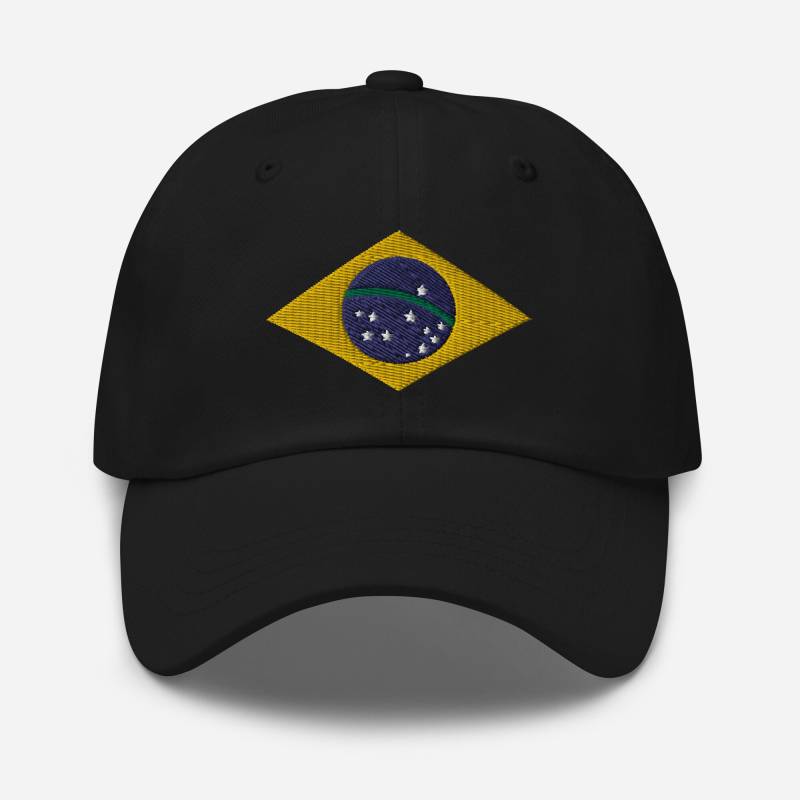 Brazilian Dad-Hat, Brazil Embroidered Patch Flag, Brasilian Souvenir Brasil Gifts - Multiple Colors von AnneStitchy