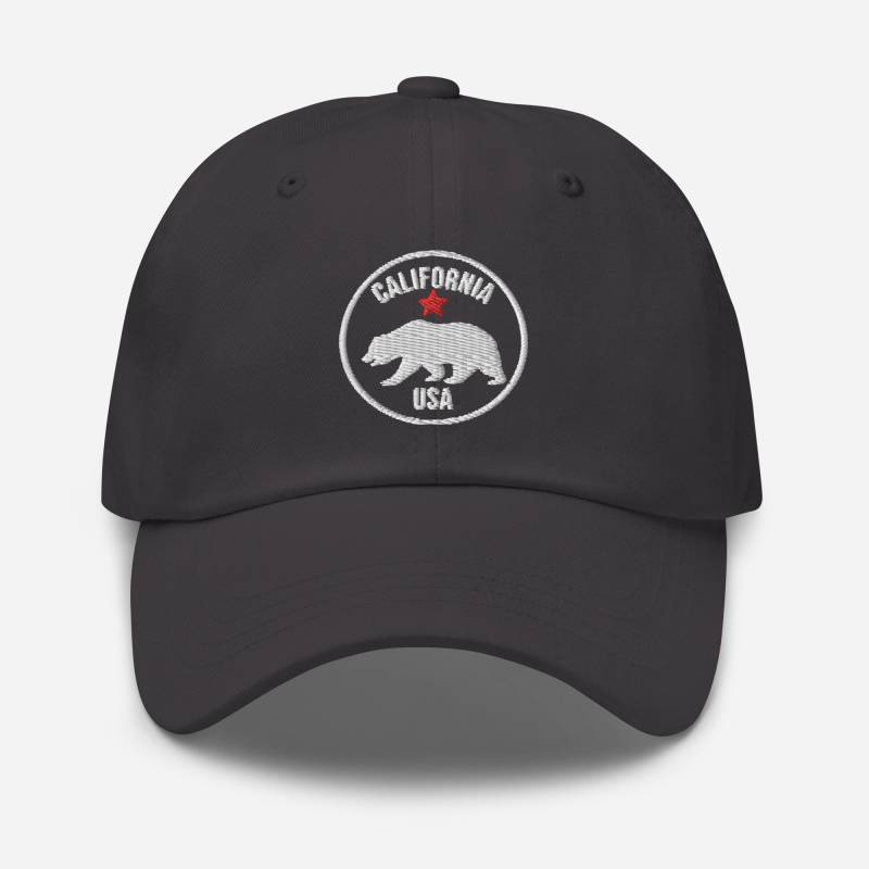 California Bear Cap Flag Hat Calibear Hat Ca Baseball Map Cap Embroidered Ballcap von AnneStitchy