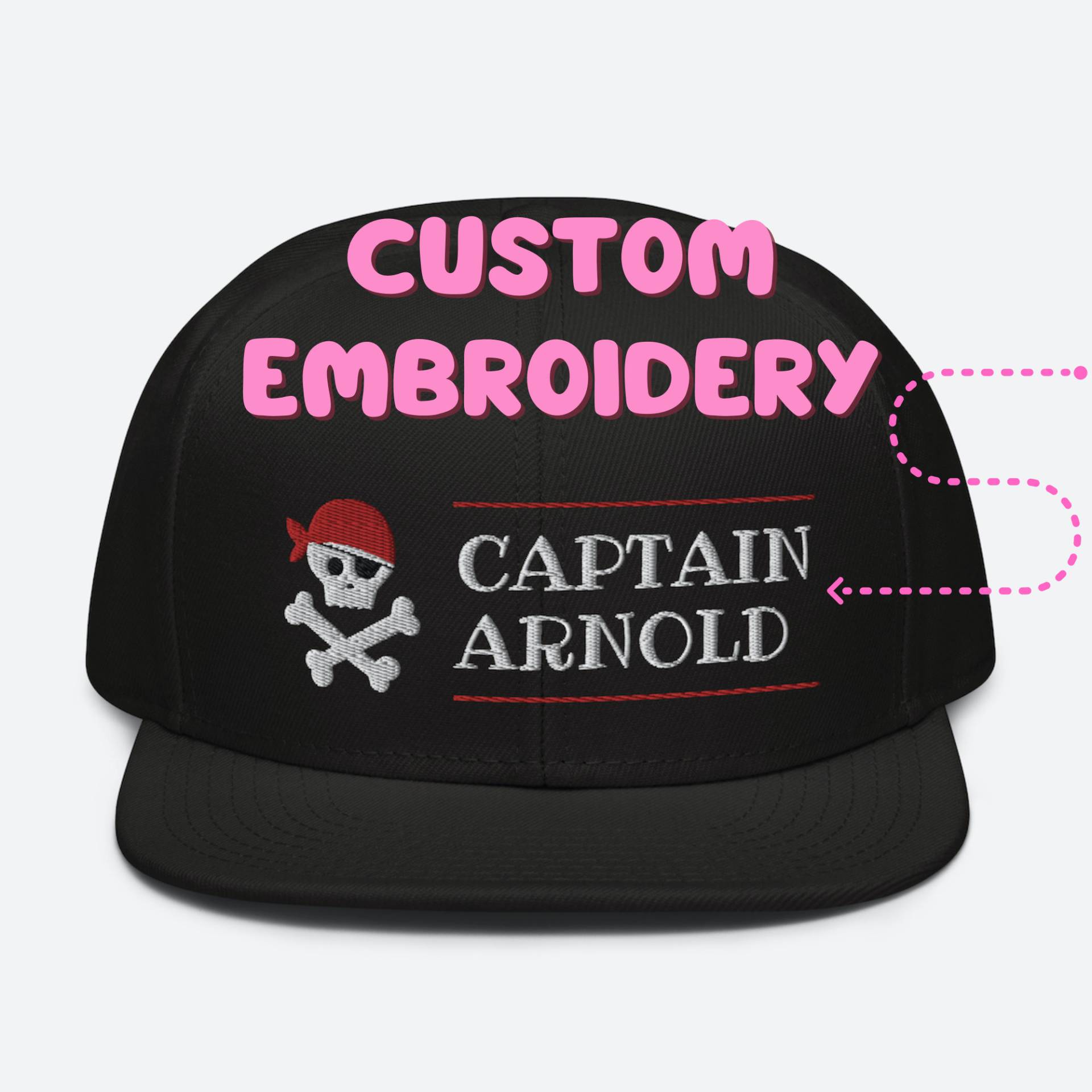 Cute Pirate Captain Skull & Crossbones - Custom Name Baseball Cap Otto Cute Pirate Captain Skull & Crossbones - Custom Name Baseball Cap Otto von AnneStitchy