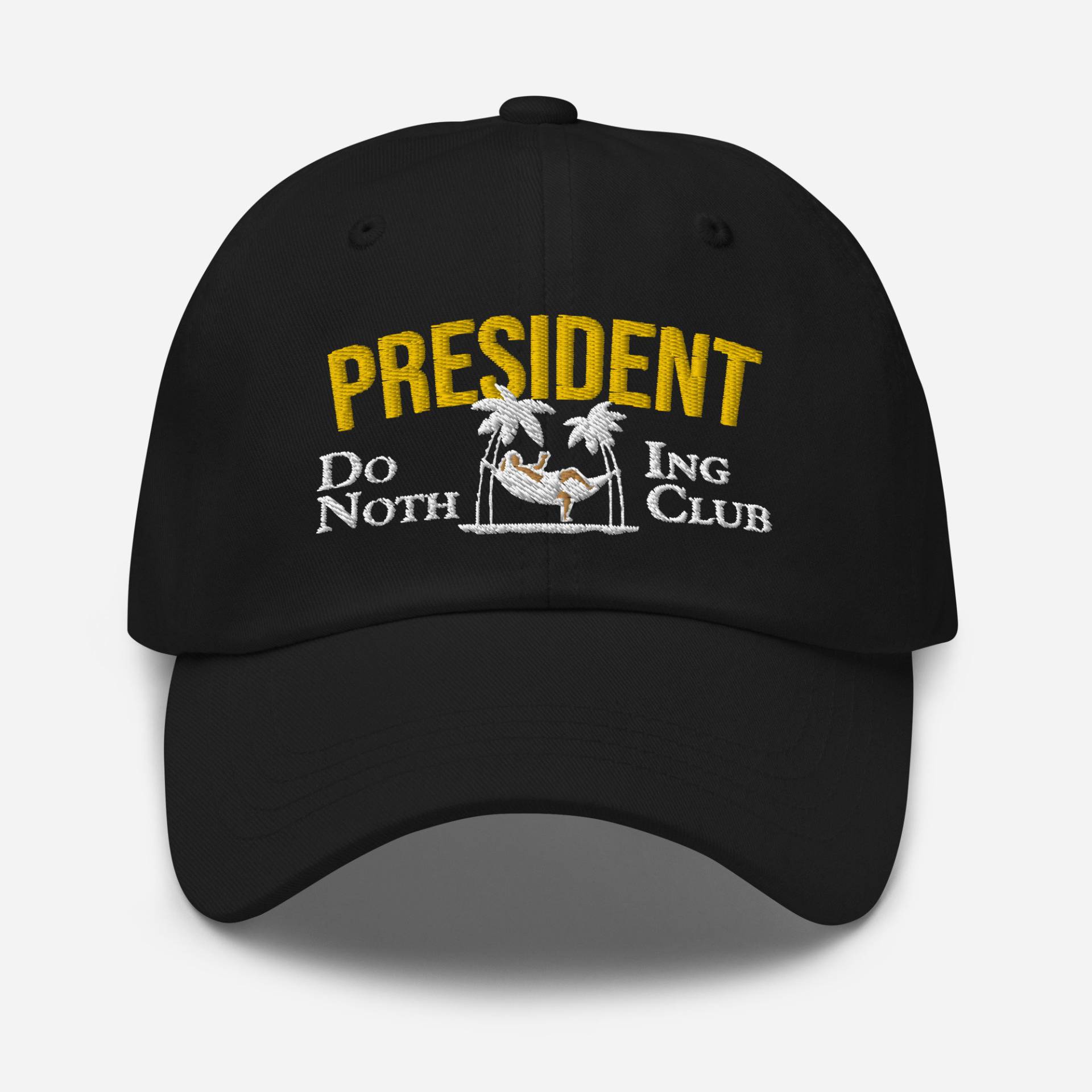 Do Nothing Club President Or Your Text Dad-Hat Vintage Style Logo Baseball Cap Do Nothing Club President Or Your Text Dad-Hat Vintage Style Logo Baseball Cap von AnneStitchy