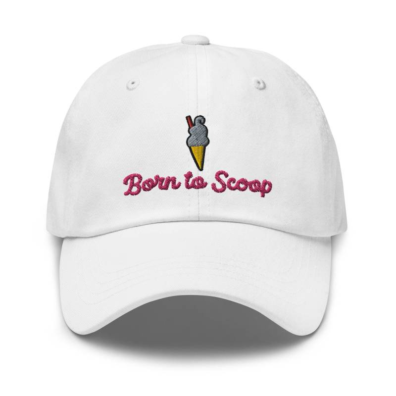Eis - Eiscreme Vanille Baseball Kappe, Ihr Text/Logo Personalisiert Bestickt, Einstellbare Baseballmütze Geschenk Mehrere Farben von AnneStitchy