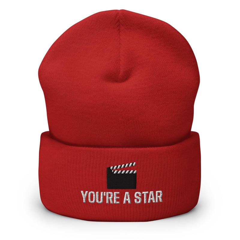 Filmklappe Regieklappe Bzw. Synchronklappe Mütze Bestickt Beanie Personalisierbar - Verschiedene Farben von AnneStitchy