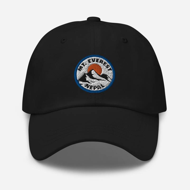 Mt. Everest Dad Hat - Adjustable Nepal Embroidered Baseball Cap Stylish Outdoor Adventure Gift Idea von AnneStitchy