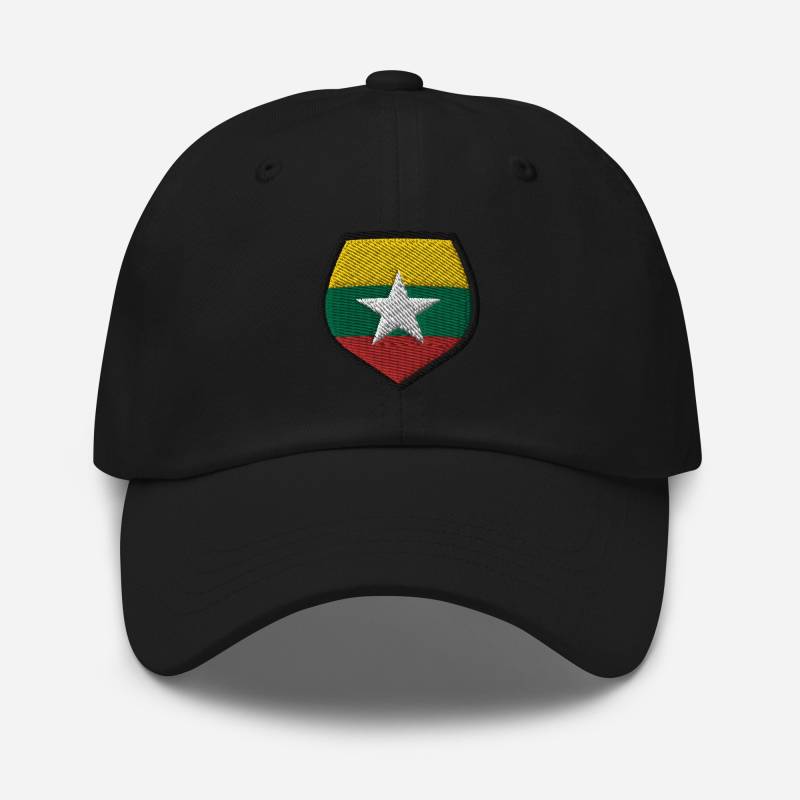 Myanmarese Burmese Dad-Hat, Myanmar Burma Embroidered Patch Flag, Souvenir Gifts - Multiple Colors von AnneStitchy
