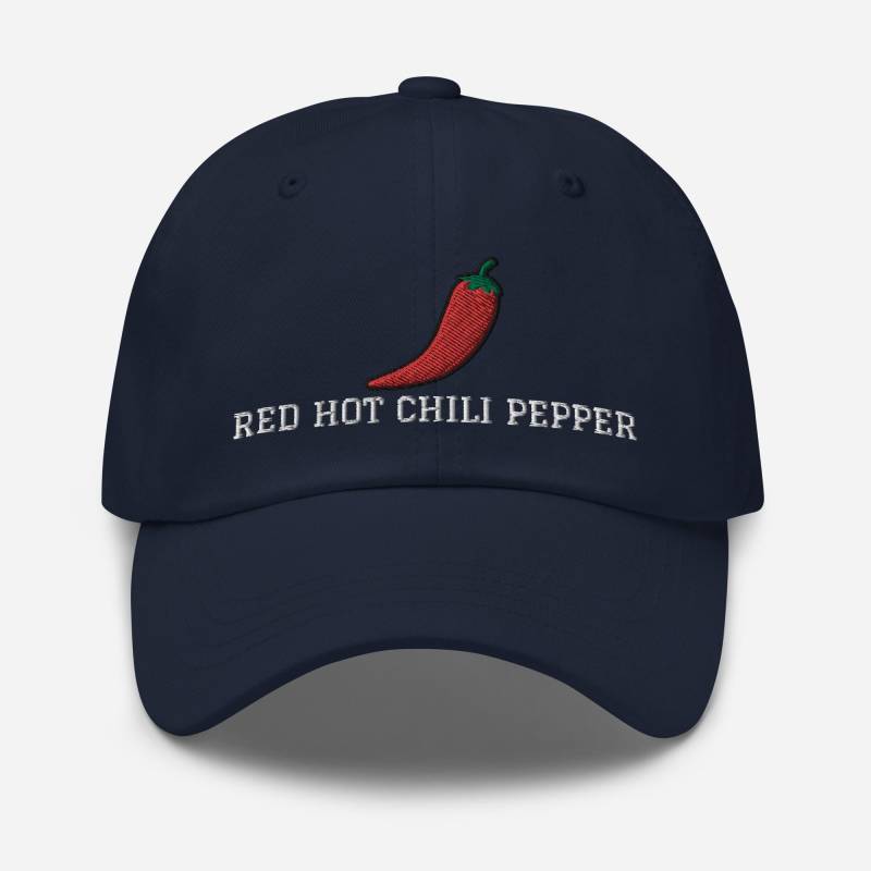 Rote Chilli Baseball Kappe - Paprika Red Pepper Mehrere Farben Personalisiert von AnneStitchy