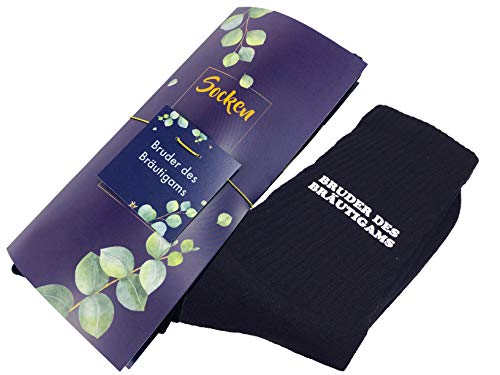 AnneSvea Socken schwarz Bruder des Bräutigams bedruckt - Hochzeit JGA Party Polterabend Wedding Groom Brautopa Geschenk Trauung (43/46) von AnneSvea