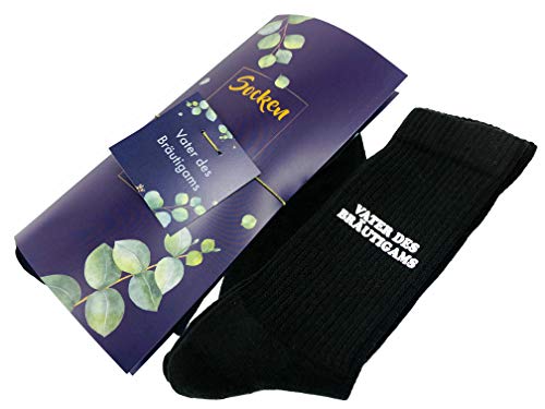 AnneSvea Socken schwarz Vater des Bräutigams bedruckt - Hochzeit JGA Party Polterabend Wedding Groom Brautopa Geschenk Trauung (39/42) von AnneSvea