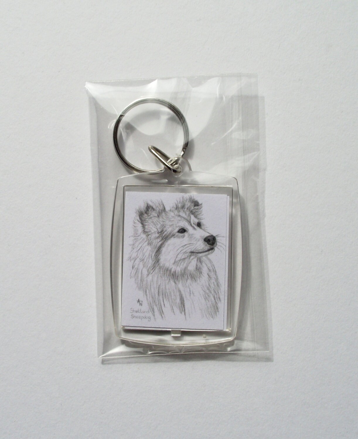 Shetland Sheepdog Schlüsselanhänger Sheltie Hund Taschenanhänger Shetland Sheepdog Schlüsselanhänger Sheltie Hund Taschenanhänger von AnneWassellArt