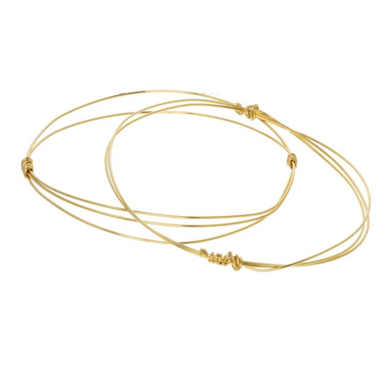 Dünne Gold Armreif, Licht Stapeln Armband, Schichtung Draht 14K Gefüllt, Boho Chic Schmuck, Gold Gefüllt - Anne Woodman von AnneWoodman