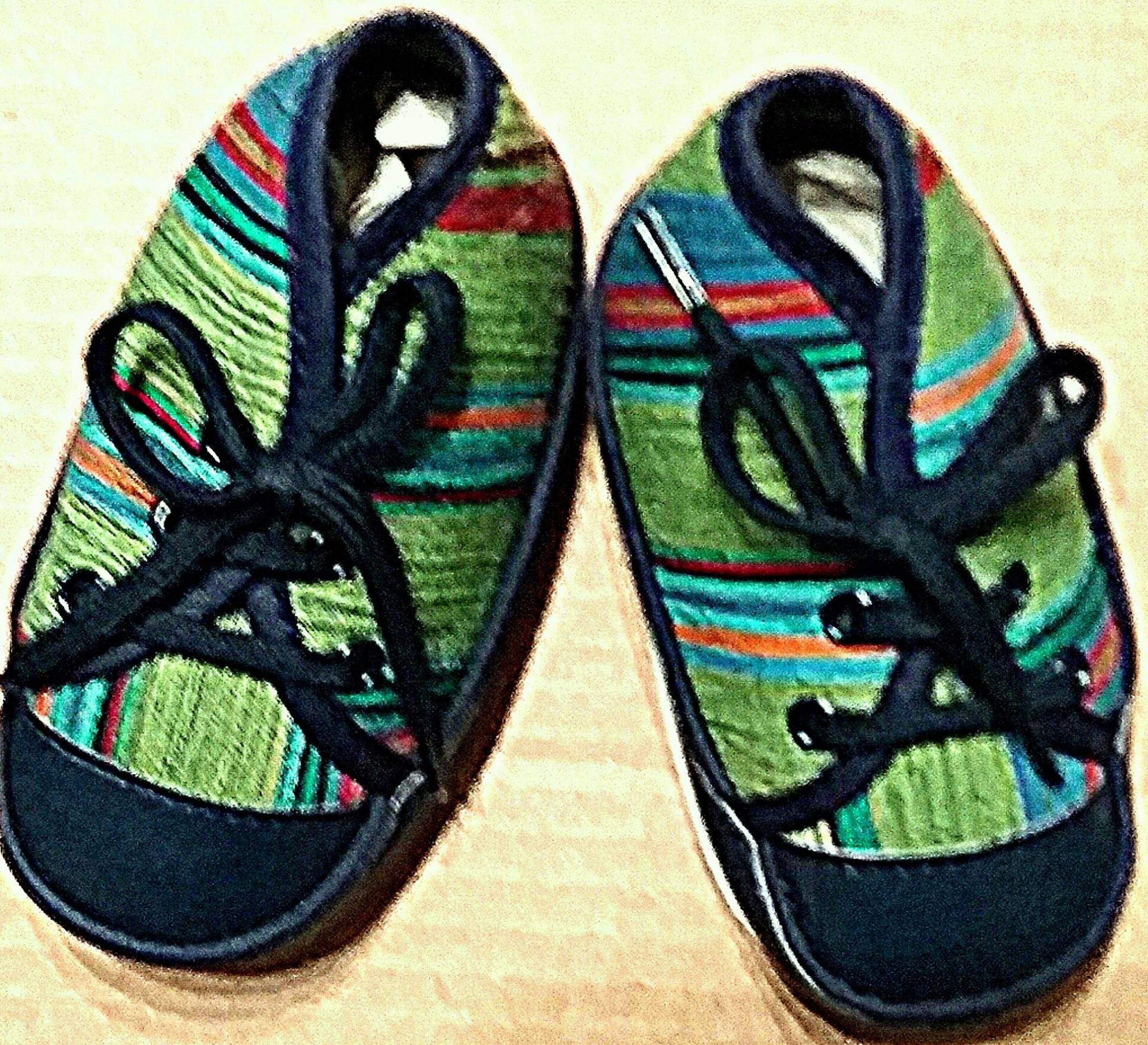 Babyschuhe, Bunte Stoffschuhe, Sonstige, Vintage von Annehats