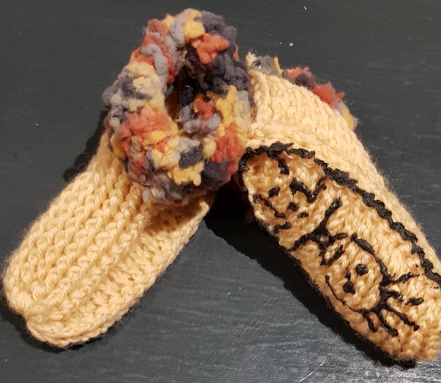 Puschen, Booties, Häkelschuhe, Diverse Größen, Fußlänge, Materialmix - Unikate, Handgefertigt von Annehats
