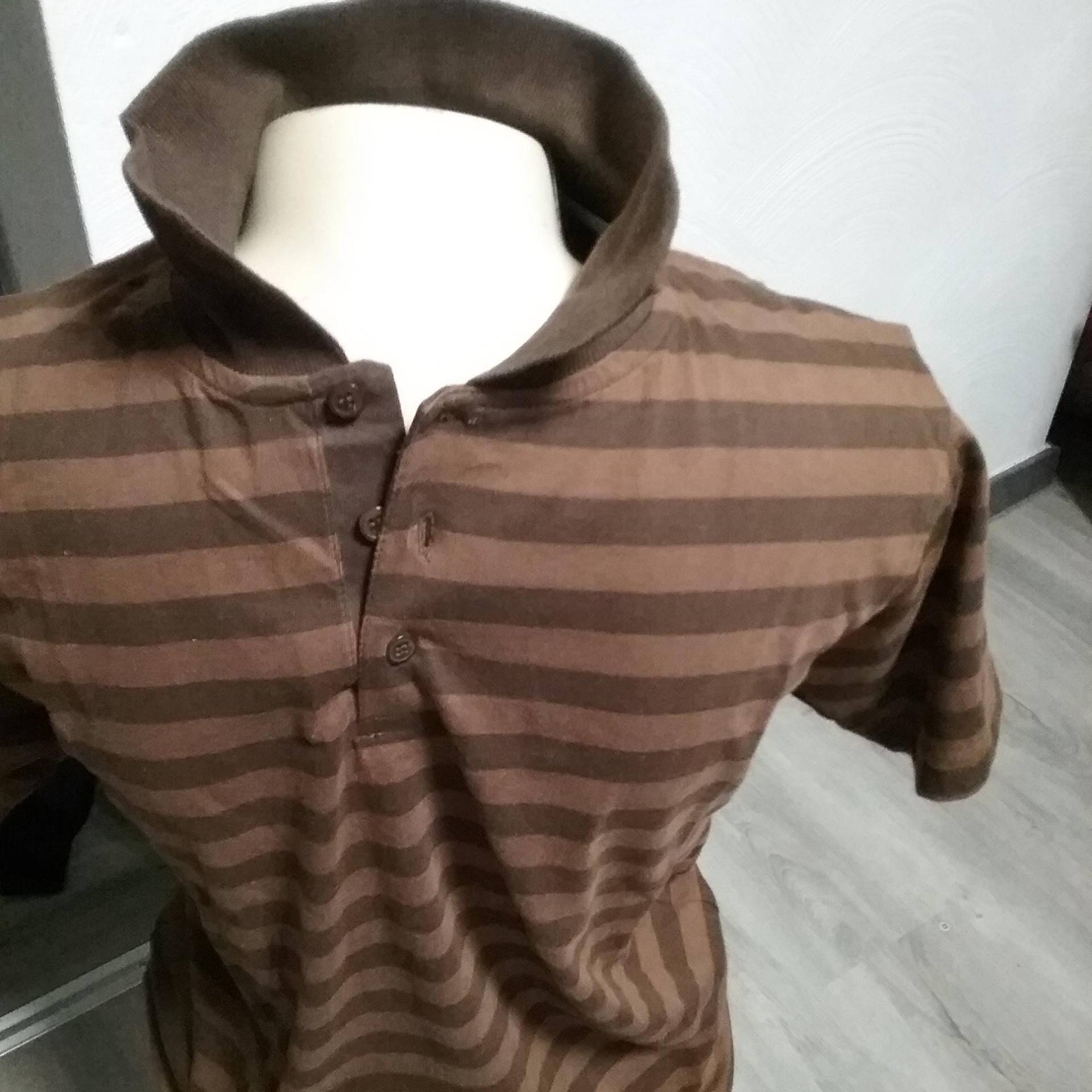 Sale 30% T-Shirt, Kurzarm, Polo, Gestreift, Maßangabe, Türkis - Grau+ Mokka - Braun, Kragen, Gender, Big, Knöpfe, Blue Seven, Vintage Sale 30% T-Shirt, Kurzarm, Polo, Gestreift, Maßangabe, Türkis - Grau+ Mokka - Braun, Kragen, Gender, Big, Knöpfe, Blue Seven, Vintage von Annehats