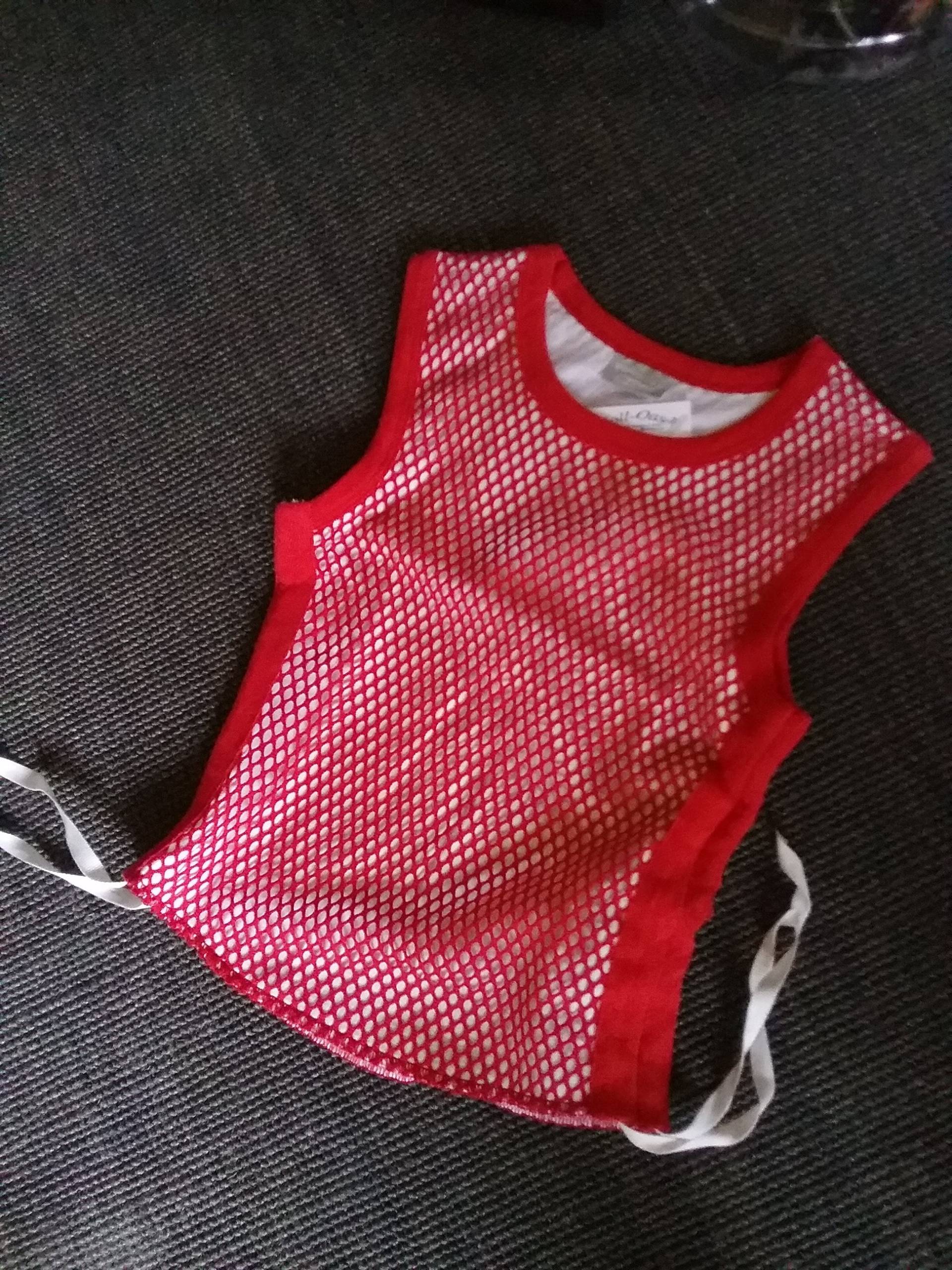 Tanktop, Ärmelloses T-Shirt, Netz-Details, Ripsband, Rot-Weiß, Mit Elasthan, Kurzgröße, Girls, Mädchen, Bodyclub By G.o.l. , Vintage Tanktop, Ärmelloses T-Shirt, Netz-Details, Ripsband, Rot-Weiß, Mit Elasthan, Kurzgröße, Girls, Mädchen, Bodyclub By G.o.l. , Vintage von Annehats