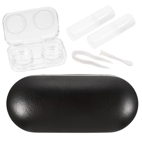 Anneome Tragbares -Brillenetui doppelseitige Brillenbox für Brillengläser-Extras weiches Futter Kratzfest auslaufsicher 21W01 Weiß von Anneome