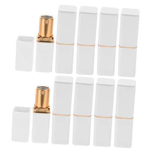 Anneome 10 Stück Nachfüllbare Lippenpflegestifte Lippenbalsam Behälter Leere Lipgloss Tuben DIY Lippenpflege Tuben Für Frauen Mädchen Tragbar Und Auslaufsicher von Anneome
