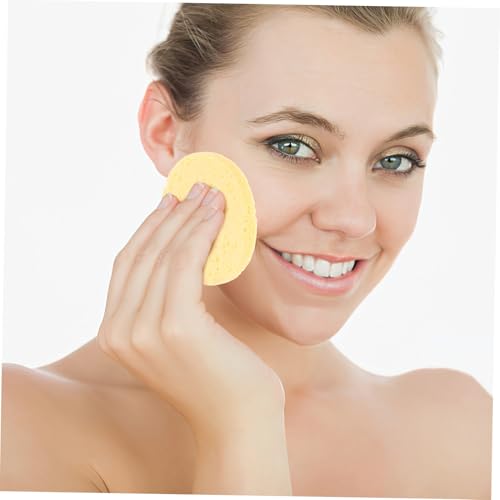 Anneome 10 Stück Natürliche Gesichtsschwämme Hautfreundliche Reinigungspads Sanftes Peeling Make up Entferner Wiederverwendbare Abschminkpads für Damen und Reisen von Anneome