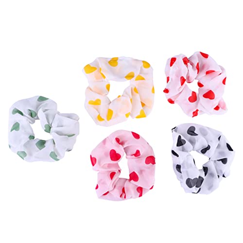 Anneome 10 Stück Softball Haargummis Bunte Haaraccessoires für Mädchen Elastische Scrunchies Gelb Rot Grün Schwarz für Haartypen von Anneome
