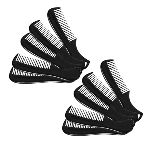 Anneome 10 Stück Teiliges Bartkamm Herren Tragbare Mini styling kämme Langlebig Gleichmäßige Ölverteilung Kompakt und Reisefreundlich für Bartpflege Unterwegs von Anneome