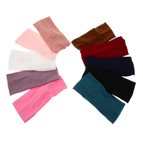 Anneome 10 Stück Teiliges Damen Stirnband Elastische Weiche und Rutschfeste Haarbänder mit Knoten-design Atmungsaktiv und Schweißabsorbierend für Yoga Sport und Alltag Vielseitig und von Anneome