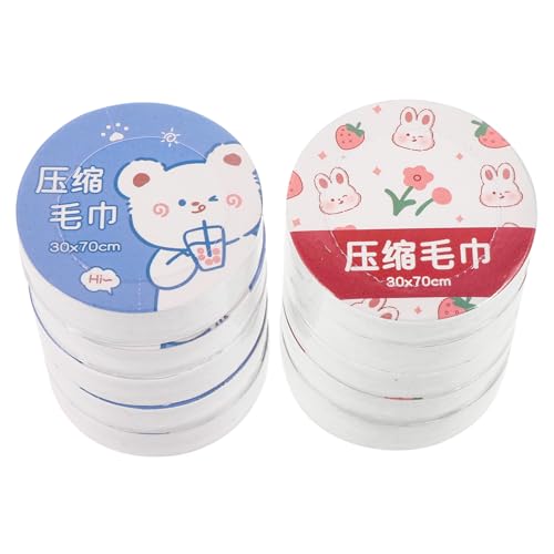 Anneome 10 Stück Teiliges Einweg Komprimierte Waschtücher aus Pflanzlicher Leicht Hygienisch Verpackt Tragbare Mini Handtücher für Reisen Outdoor Gesichtsdampf und Reinigung Sanft und von Anneome