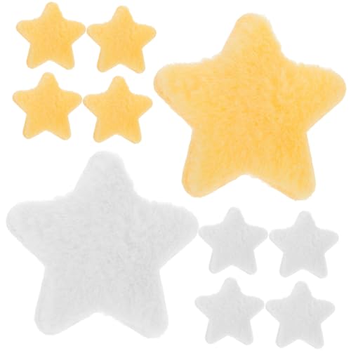 Anneome 10 Stück Teiliges Flauschige Stern Haarklammern für Mädchen Kleine Weiche Haarspangen in Weiß und Gelb Niedliche Haarschmuck Accessoires für Alltag Partys und Besondere Anlässe von Anneome
