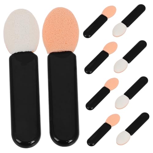 Anneome 10 Stück Teiliges Mini Make Up Pinselset mit Weichem Schwammkopf Vielseitiger Lidschatten und Lippen Tragbar für Präzises Auftragen von Eyeshadow Lippenstift und Concealer für von Anneome