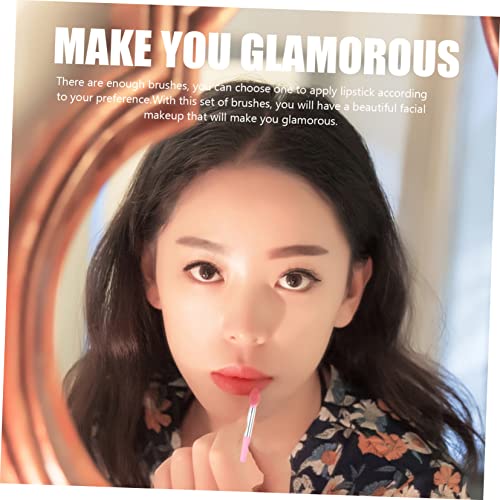 Anneome 10 Stück Teiliges Silikon Lippenpinsel für Damen Wiederverwendbarer Makeup mit Ergonomischem Griff Kompakt Leicht für Lippenstift Lidschatten und Lippenbalsam Anwendung von Anneome