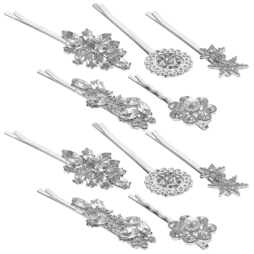 Anneome 10 Stück Teiliges Vintage Haarschmuck Perlen und Strass Stabile Haarklammern Funkelnde Haarspangen für Damen Braut Party accessoires Langlebige Haarnadeln für Verschiedene von Anneome