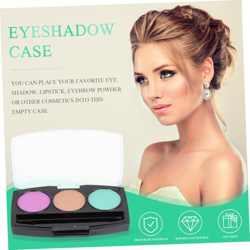 Anneome 10 Stück Transparentes Teiliges Lidschatten mit Aluminium Pfännchen Leerer Make Up Organizer für Individuelle DIY Pigmentmischungen Kompakt Auslaufsicher und Tragbar für Präzises von Anneome