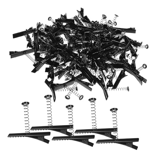 Anneome 100 Stück Federspannung Entenschnabel Haarspangen aus Metall DIY Haarschmuck Zubehör für Damen und Mädchen Vielseitig für Selbstgemachte Haarklammern und Kopfschmuck von Anneome