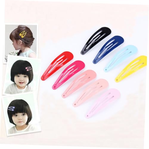 Anneome 100 Stück Teiliges Metal Snap Clips Wassertröpfchenform Bunte Haarklammern mit Lackierung für Mädchen Kleinkinder Vielseitiger Haarschmuck Langlebig Sicher von Anneome
