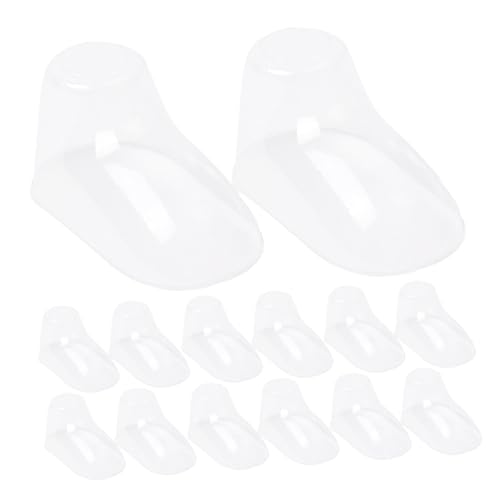 Anneome 100 Stück Transparente Kunststoff Babysocken Füße Display Ständer Flexible Schuhformer für Junge Mädchen Schuhe Strapazierfähig Schützt Schuhform und Verhindert Verformung von Anneome