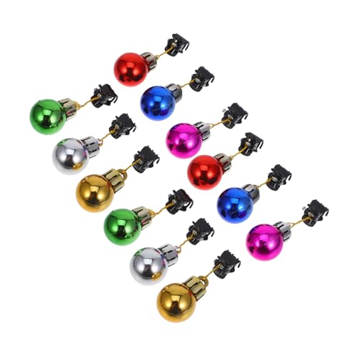 Anneome 12 Stück Teiliges Bunter Glänzender Weihnachts Bartklammern mit Sicheren Clips Festlich für Männer und Cosplay Geeignet Vielseitiger Bart und Gesichtshaarschmuck von Anneome