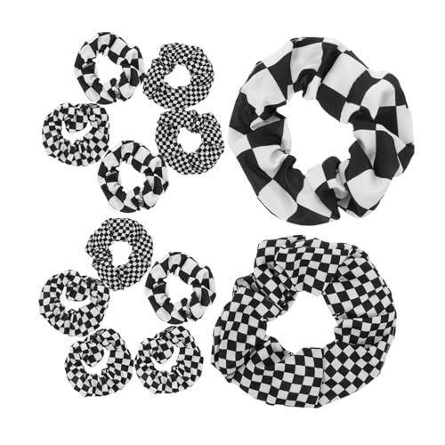 Anneome 12 Stück Teiliges Kariert Haargummis für Damen Mädchen Elastische Schonende Haarschleifen in mit Schachbrettmuster Vielseitige Haarbänder für Alltag und Styling von Anneome