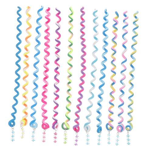 Anneome 12 Stück Teiliges Mädchen Zopfhalter Spiral haarbänder Langlebig Einfach zu Verwenden für Flechtfrisuren Party Karneval DIY Haarstyling Zubehör von Anneome