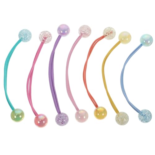 Anneome 14 Stck Teiliges Elastische Haargummis für Mädchen Bunte Doppelte Kugeln Weiche Ponytail halter Geeignet für Dünnes und Dickes Haar für Alltag Party und Fotoshooting von Anneome