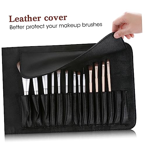 Anneome 15 Stück PU Kosmetiktasche Damen Fächer Makeup Aufbewahrungstasche Reise Schminktasche Leicht Strapazierfähiges PU Leder Kosmetikkoffer Organizer für Unterwegs von Anneome