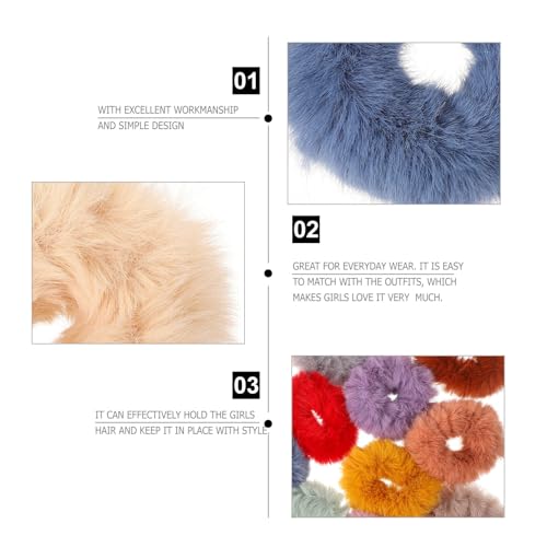 Anneome 16 Stück Teiliges Haargummi Weichem Kunstfell Bunte Haarschleifen für Damen Schonend zu Haaren Modisches Party haaraccessoire für Alltag Hochzeit Geburtstag und Sport von Anneome