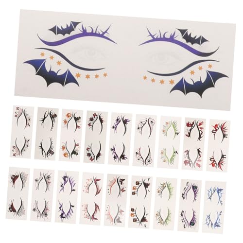 Anneome 19 Stück Teiliges Wasserdichtes Halloween Augen-make-up Sticker mit Kürbis Spinnennetz-motiven Temporäre Eyeliner Tattoos Hautfreundlich und Einfach zu Entfernen für Halloween von Anneome