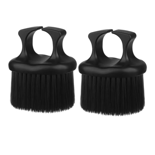 Anneome 2 Bartbürste Herren mit Ringgriff Nylon Abs Friseurbürste für Bartpflege und Haarkontrolle Rutschfest Langlebig für Salon und Zuhause Effektive Entfernung von Haar und von Anneome