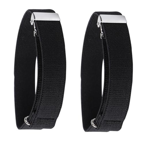 Anneome 2 Paare Elastische Verstellbare Ärmelbänder für Damen und Herren Dehnbare Armbänder für Hemdärmel Rutschfeste Ärmel Strumpfbänder für Partys und Alltag von Anneome