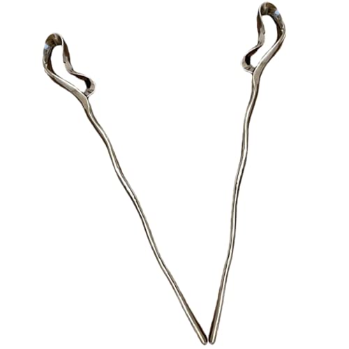 Anneome 2 Stck Irregular Haarstab Metall Haarnadel Chinesischer Haarstick Damen Haarschmuck Vintage Stil Elegante Haarnadeln für Hochzeiten Partys Alltag von Anneome
