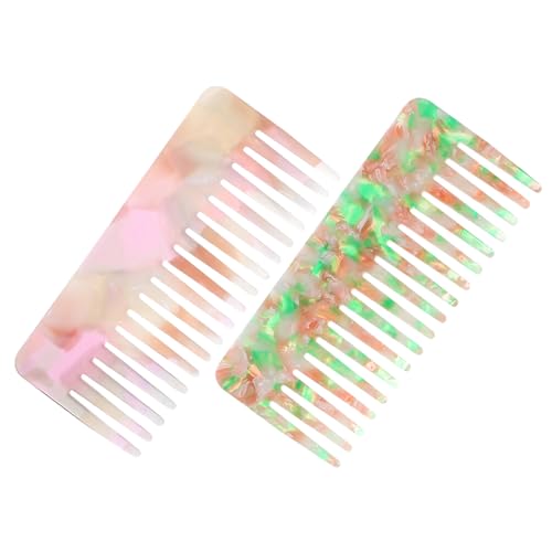 Anneome 2 Stck. Antistatischer Breitzahniger Haarkamm aus Robustem Material für Männer und Frauen Schonendes Entwirren Haarbruch Ergonomisch Geformt für Haartypen zum Styling und Täglichen von Anneome