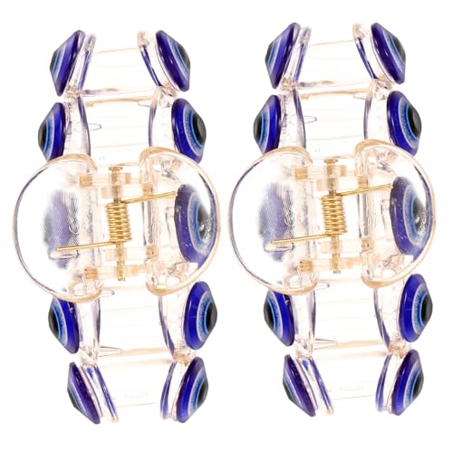 Anneome 2 Stck. Blaue Evil Eye Haarclips Große Krallenspangen mit Starkem für Dickes Haar Modischer Haarschmuck für Frauen und Mädchen Praktisch zum Fixieren bei Alltag und Sport von Anneome
