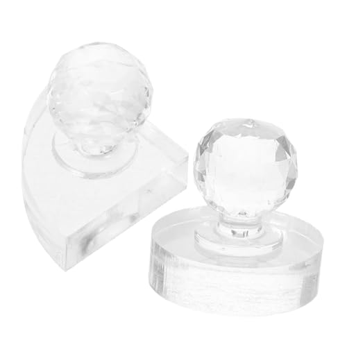 Anneome 2 Stück Acryl Lidschatten Presswerkzeug Rund Transparentes Puder Stempel Pressing Seal für Makeup Reparatur und Kompaktpuder Pressing von Anneome