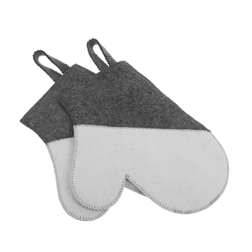 Anneome 2stücke Dampfhandschuh Saunahandschuh Aus Filz Isolierhandschuhe Fürs Badezimmer Und Spa-verwendung Saugfähige Handschuhe Für Frauen Mädchen Ersatz-saunahandschuhe von Anneome
