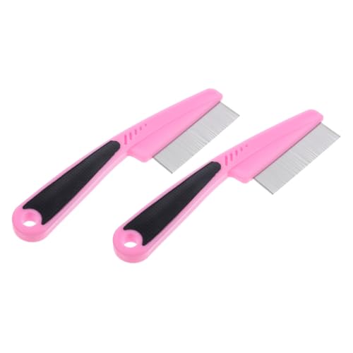 Anneome 2 Stück Edelstahl Feinzahn Kamm Sanft zur Kopfhaut Vielseitig für Frauen Männer und Haustiere Professioneller Schuppenentferner Langlebig Leicht und Angenehm für Tägliche von Anneome