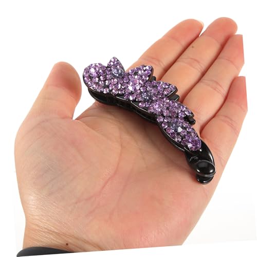 Anneome 2 Stück Funkelnde Haarspangen Banane mit Strass Kleine Ponytail Clips für Frauen Eleganter Haarschmuck für Alltag Party und Geschenk Robustes Legierungs design von Anneome