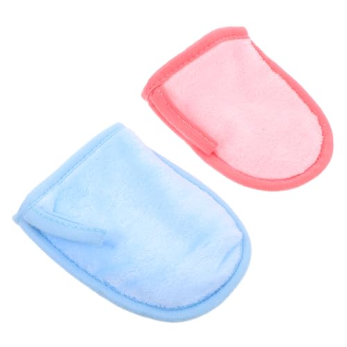 Anneome 2 Stück Gesichtsreinigungshandschuhe aus Weichem Material Sanfte Make Up Entfernung Wiederverwendbar für Damen Praktische Reinigungshandschuhe für Zuhause und Reisen Porentief von Anneome