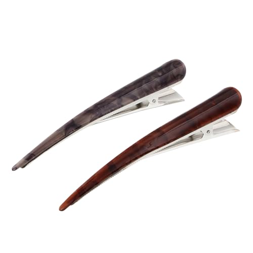 Anneome 2 Stück Große Duckbill Haarspangen in Kaffee und Starker Rutschfeste Krallenclips für Haare zum Stylen und Färben Geeignet für Frauen Mädchen und Friseure Anneome 2 Stück Große Duckbill Haarspangen in Kaffee und Starker Rutschfeste Krallenclips für Haare zum Stylen und Färben Geeignet für Frauen Mädchen und Friseure von Anneome